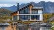 © olegganko - Beautiful modern Norvegian house