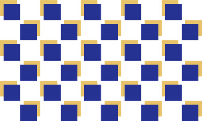 Wall Mural - background with squares, Blue and yellow block with repeat seamless pattern replete image design for fabric printing or wallpaper, chessboard or checkerboard style patter