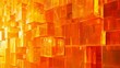 Golden Gleam on Orange Geometric Wallpaper - 3D Minimalist Design with Saturated Color Highlights