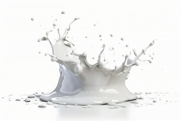 milk splash isolated on white background