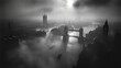 Mystic Thames Fog - Monochrome London Mistscape
