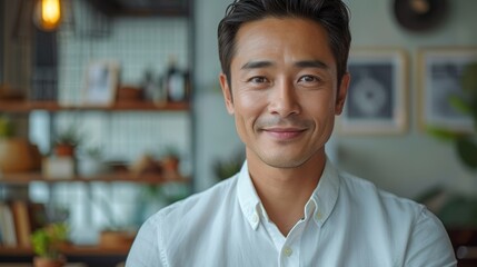 Poster - The Asian man is searching on a digital tablet on an isolated studio background for a finance app, investment or insurance budget. The happy or businessman is on technology for stock market growth or