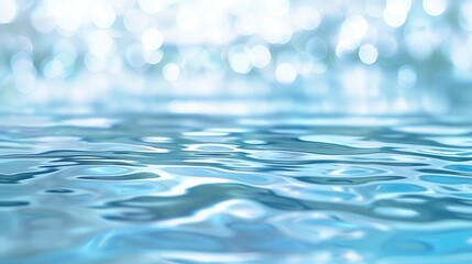 Poster - soft background abstract texture with lights cycle bokeh and reflect on water : Generative AI