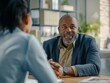 © CG Design - A financial advisor discussing retirement planning options with a client, providing personalized advice and recommendation