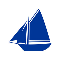 Sticker - Logo Nautical. Silueta de barco de vela