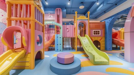 colorful soft pop themed playground that stimulates fun and excitement