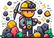 © jeong - Miner Illustration Artificial Intelligence Generation