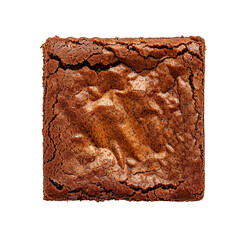 Canvas Print -  top view of a pumpkin spice brownie, placed on the white floor in food photography style isolated on a white background