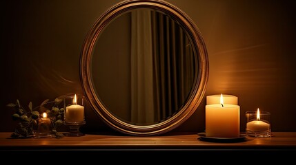 Canvas Print - decor candle mirror