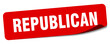republican sticker. republican label