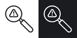 Finding Problem Icon Designed in a Line Style on White background.