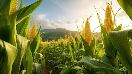 Sticker - farm sweet corn in field