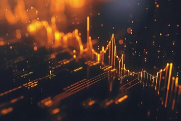 New age of data visualization. Data science and visual management design concept. Abstract background