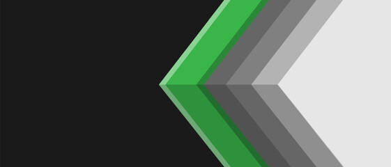 Poster - Abstract green grey arrow direction geometric  design modern creative background vector