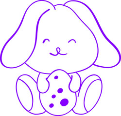 Sticker - Doodle Easter Bunny