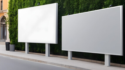 blank billboard on a street