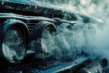 Canvas Print - Over cooling a car.