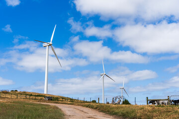 Wind turbines on the Woakwine Range Wind Farm Tourist Drive, South Australia