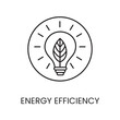 Energy saving icon line in vector with editable stroke for packaging