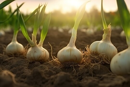 onion growing plantation