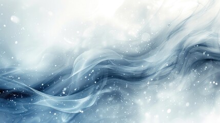 Poster - Abstract White wave Futuristic Background 