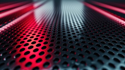 Poster - abstract red and black are light pattern with floor wall metal texture soft tech diagonal background black dark sleek clean modern