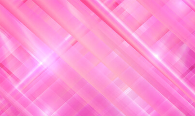 Fototapete - 3D Pink stripes overlapping layer with lighting on pink luxury background. Sweet fabric layer background design for presentation, business, cover, party, festive, card, flyer, wallpaper. Vector EPS10.