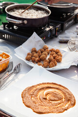 Wall Mural - View of the fried meat balls