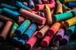 vibrant bursts of chalk,. Generative AI