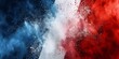 Vibrant French tricolor holi powder burst on isolated backdrop. France Europe festivity football trip tourism idea.