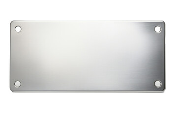 Wall Mural - Metal plate banner isolated on transparent background Generative Ai