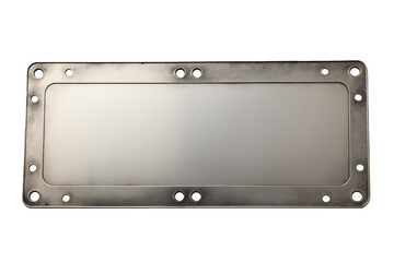 Wall Mural - Metal plate banner isolated on transparent background Generative Ai