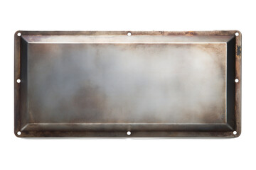 Wall Mural - Metal plate banner isolated on transparent background Generative Ai