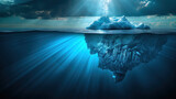 Fototapeta Na sufit - Submerged iceberg seen from underwater