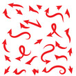 © Daishin - Hand drawn arrows collection Set simple flat arrows isolated on white background. Arrow mark icons and arrow paint. Stock vector