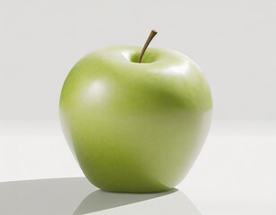 Wall Mural - green apple on a white background