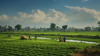 Canvas Print - rural farm india