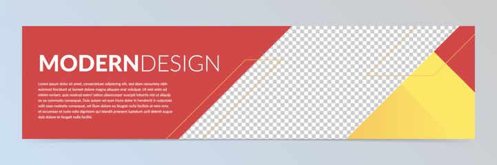 Wall Mural - Modern abstract LinkedIn banner template