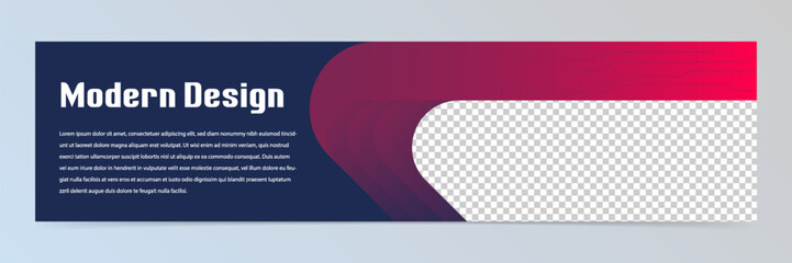 Wall Mural - Modern abstract LinkedIn banner template