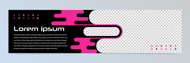 Wall Mural - Modern abstract LinkedIn banner template