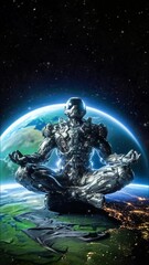 Wall Mural - space and alien planet, meditation, extraterrestrial,