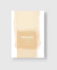 Poster - Abstract vector watercolor banner. Clolor brush strokes on white background.