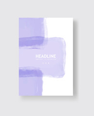 Poster - Abstract vector watercolor banner. Clolor brush strokes on white background.