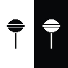 Poster - candy icon 8 bit, pixel art  lollipop icon  for game  logo.