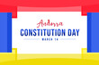 Andorra Constitution Day. With red and yellow color design
