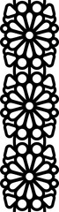 Poster - Seamless repeating lace trim pattern with floral elements. Vintage seamless ornate floral lace border. PNG with transparent background.	