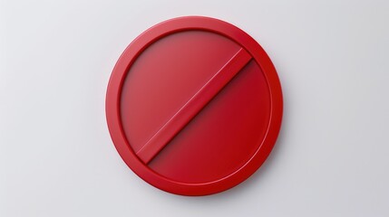 Aufkleber - A red stop sign on a white wall. Can be used to represent traffic safety or caution
