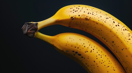 Aufkleber - A bunch of ripe bananas stacked on top of each other. Perfect for use in a healthy eating or tropical fruit concept