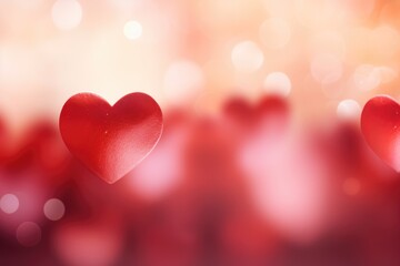 Poster - A group of red hearts floating in the air. Perfect for Valentine's Day or romantic-themed designs