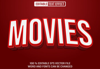 Poster - Editable 3d text style effect - Movies text effect Template
